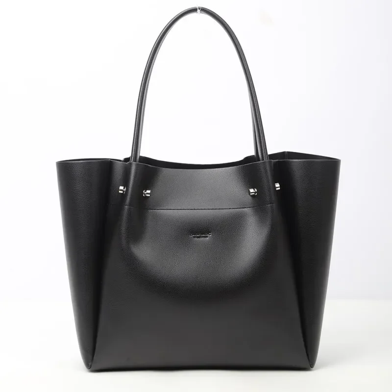 2024 New Fashionable Large Capacity ZR Handbag Soft Leather Shopping Bag Single Shoulder Portable Commuter Handbag