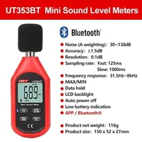 UNI-T UT353 Bluetooth Digital Sound Level Meter UT353BT Noisemeter 30-130dB Decibel Tester Noise Audio Detector Bluetooth