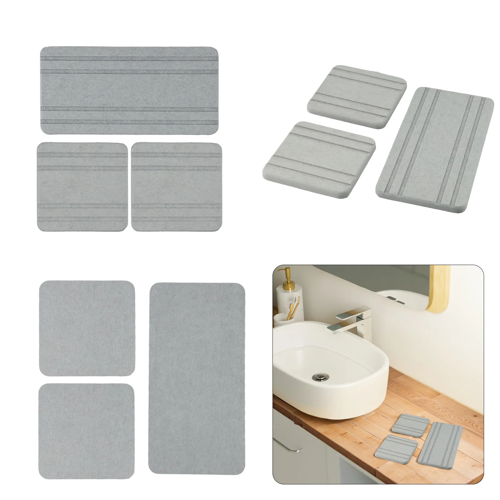 

Soap Dish Anti-Slip Tray 10x10cm 2pcs Diatomite Coasters Effective Soap Dish Quick Water Absorption Restores Pristine Condition