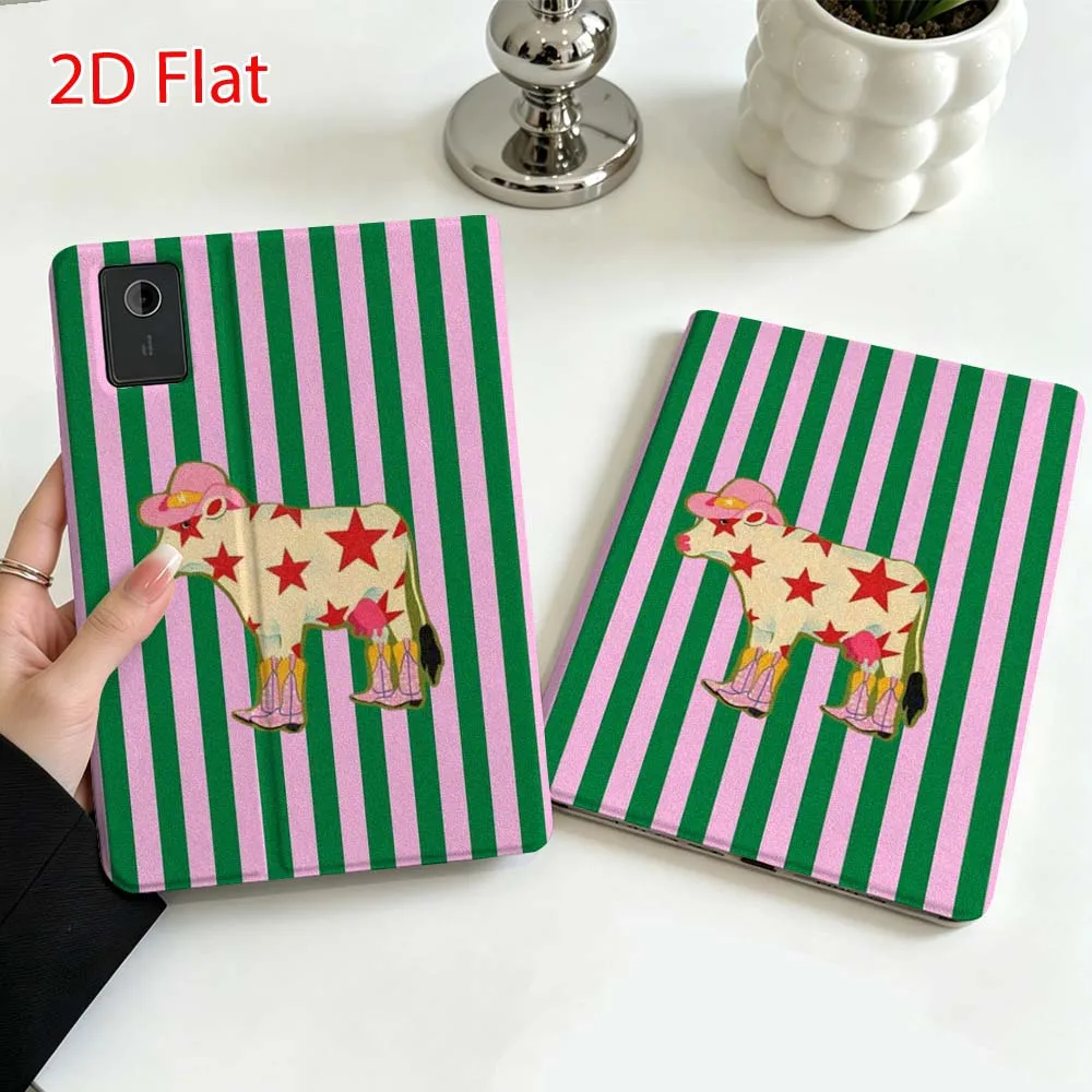 Frog stripe pattern For Lenovo Xiaoxin Pad Pro Tab P12 P11 11 13 11.2 inch K11 Plus Pen Tray Tablet Case Soft