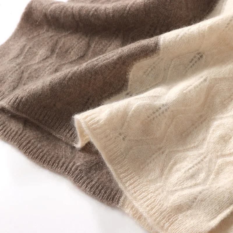 KOIJINSKY New Cashmere 180*40 donna in primavera, autunno e inverno, sciarpa lavorata a maglia con ago morbido e caldo