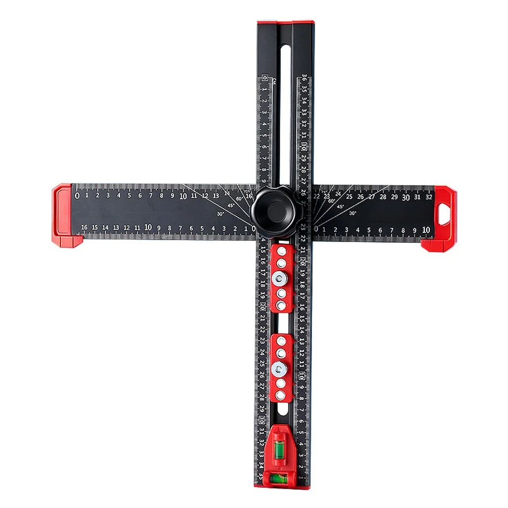 1 Stück 35cm 60cm Lochstanzer-Positionierlineal mit Verstellbaren Blöcken, Lochpositionierlineal, Messlineal für Perforierte Positionierung