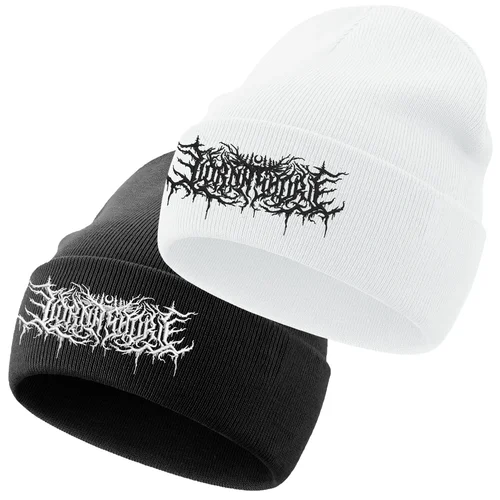 Imagen 1 del producto Gorro Lorna Shore bordado Grunge gorro de punto suave gótico Y2k Punk ropa de calle sombrero de invierno Unisex sombrero para deportes al aire libre