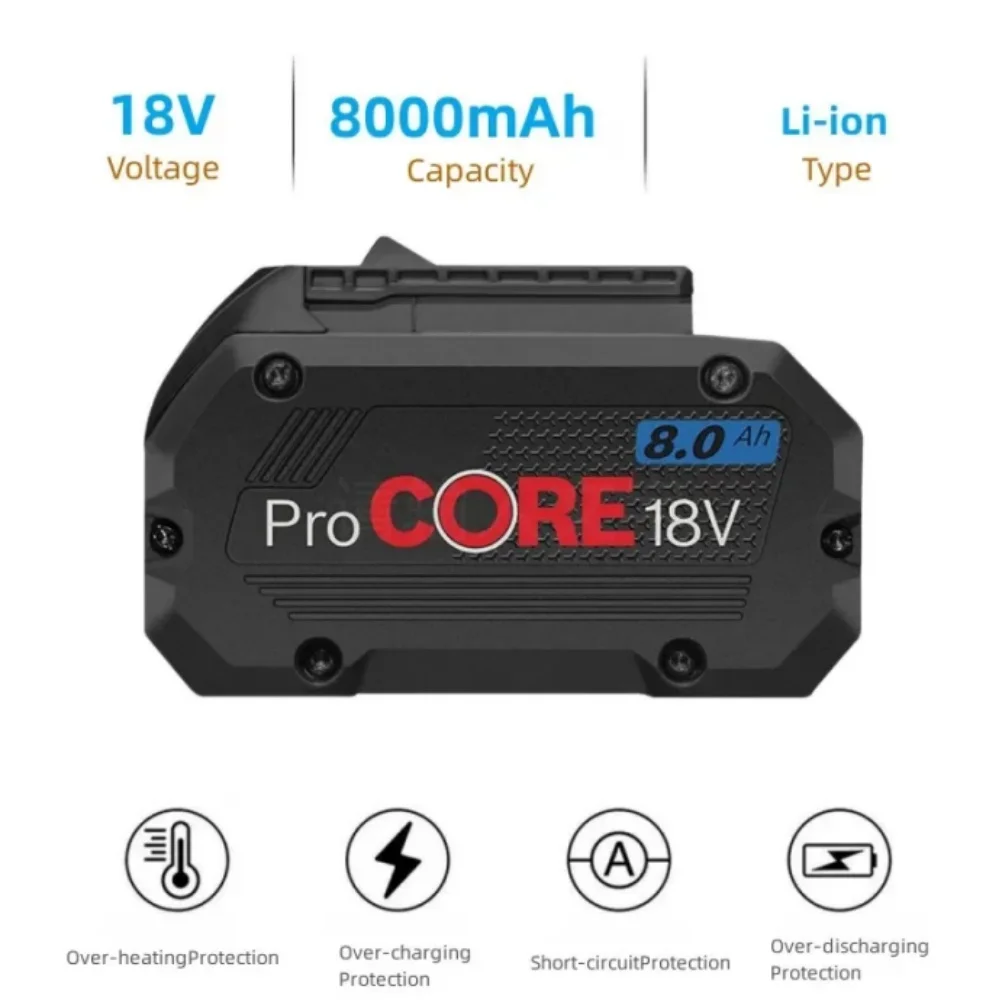 

ProCORE Replacement Battery for Bosch 18V 8.0AH BAT618 BAT609 GBA18V80 Professional Cordless Tool