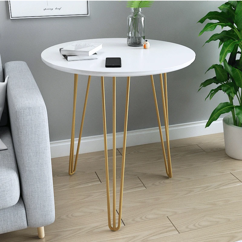 coffee table Living room furniture Side table modern Home iron coffee tables simple light luxury Nordic sofa  round corner table