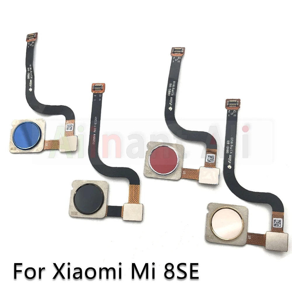 AiinAnt Home Button Back Touch ID Scanner Fingerprint Sensor Flex Cable Ribbon For Xiaomi Mi 8 8SE 8Lite Lite SE