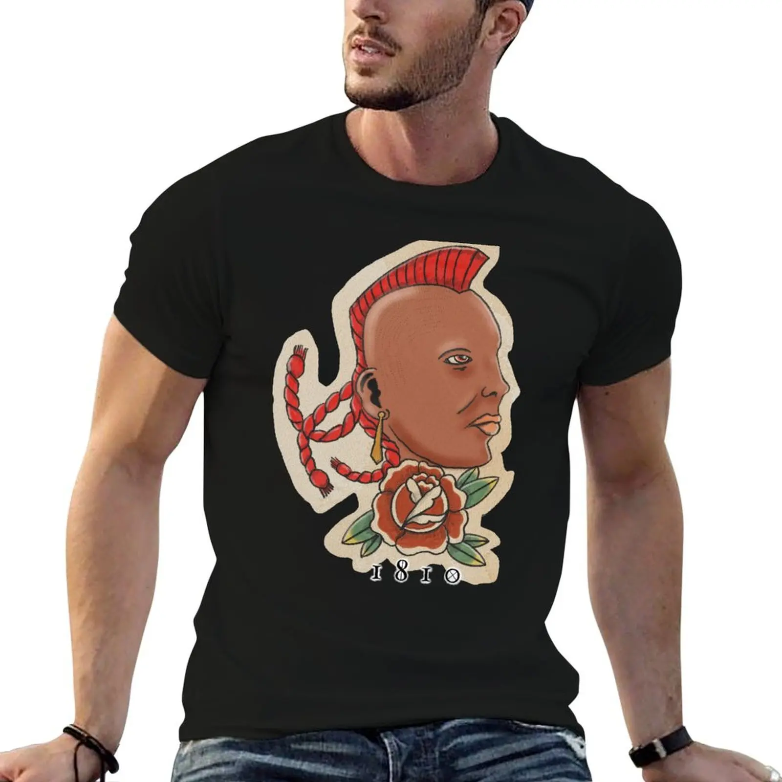 Mohawks and tomahawks T-Shirt All Match Basic Short Sleeve Top