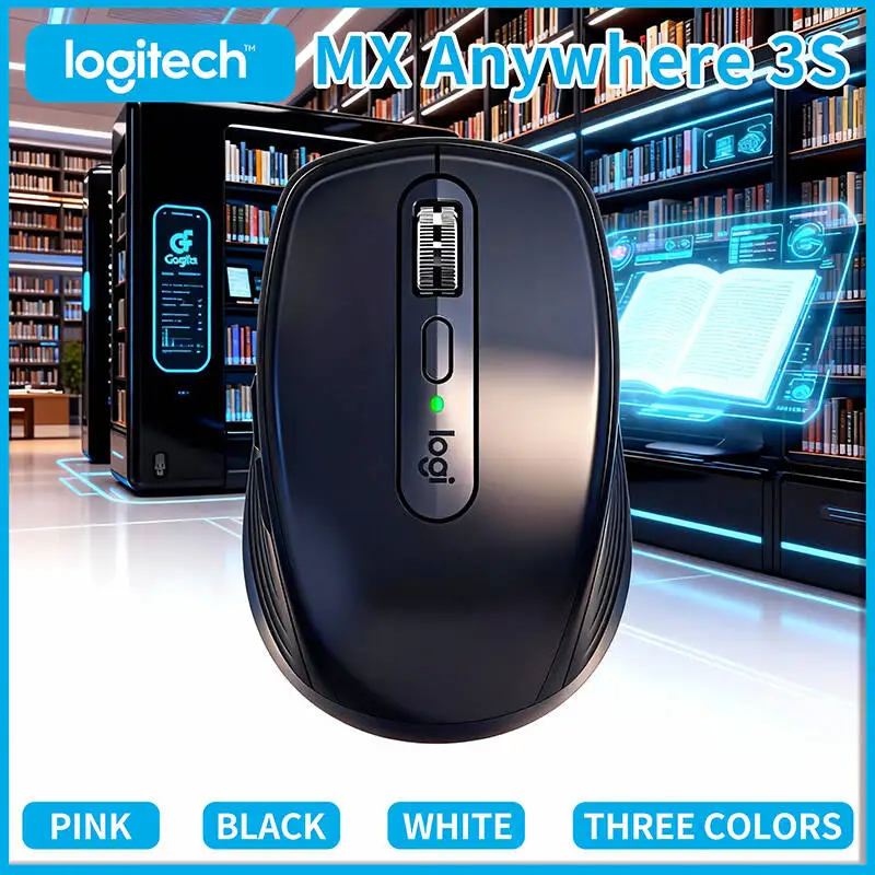 

MX Anywhere 3S Logitech Wireless Mouse - Stylish Appearance, Ergonomic Grip, Quiet Operation for Daily Productivity