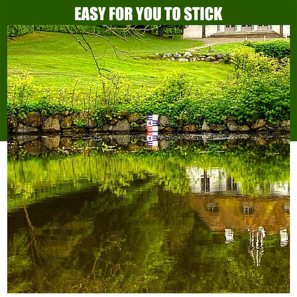 Water Level Measuring Sticker Self-Adhesive Reflective Etched Markings for Pools Ponds Lakes Easy Application Removal Water