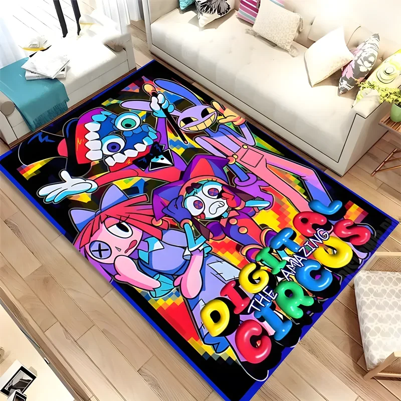 the Amazing Digital Circus Game Carpet, Living Room Bedroom Home Finished Children's Room Baby Pad Bathroom Kitchen Carpet Gift