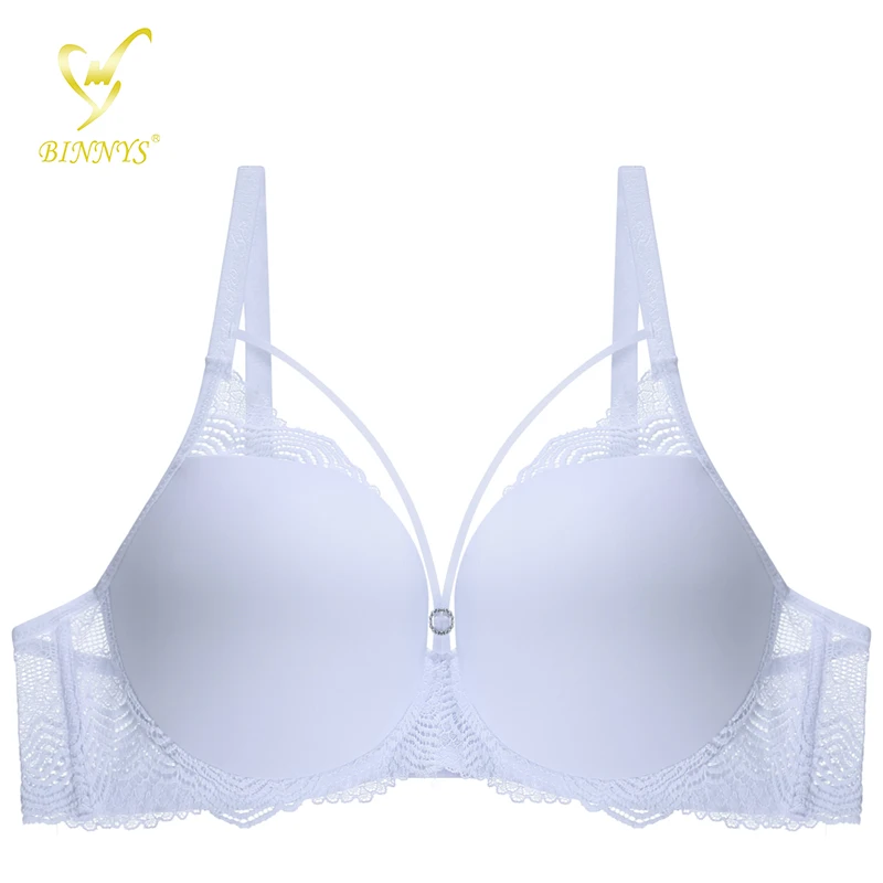 BINNYS-Soutien-gorge à armatures en dentelle de silicone pour femmes, sous-vêtements féminins, bonnet C, soutiens-gorge sexy, haute qualité, 3/4