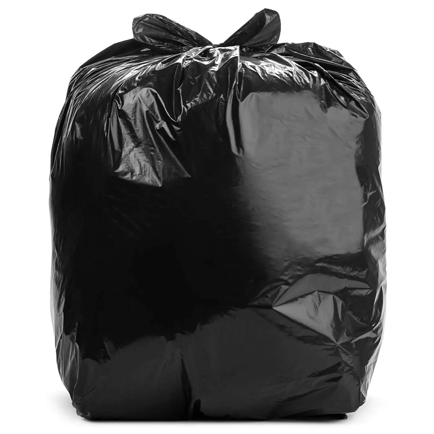 

55-60 Gallon 1.5 MIL (eq) Black Heavy Duty Trash Bags - 38" x 58" - Pack of 100 - For Construction, Industrial, Ou
