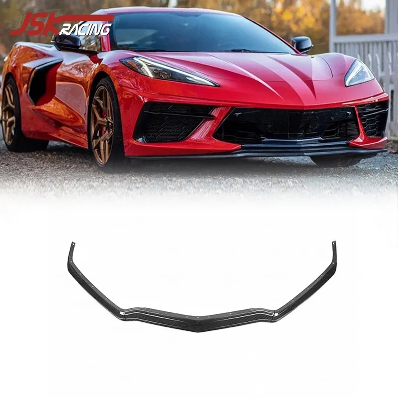 

Dry Carbon Fiber Front Lip For 2020-2022 Chevrolet C8 Z51