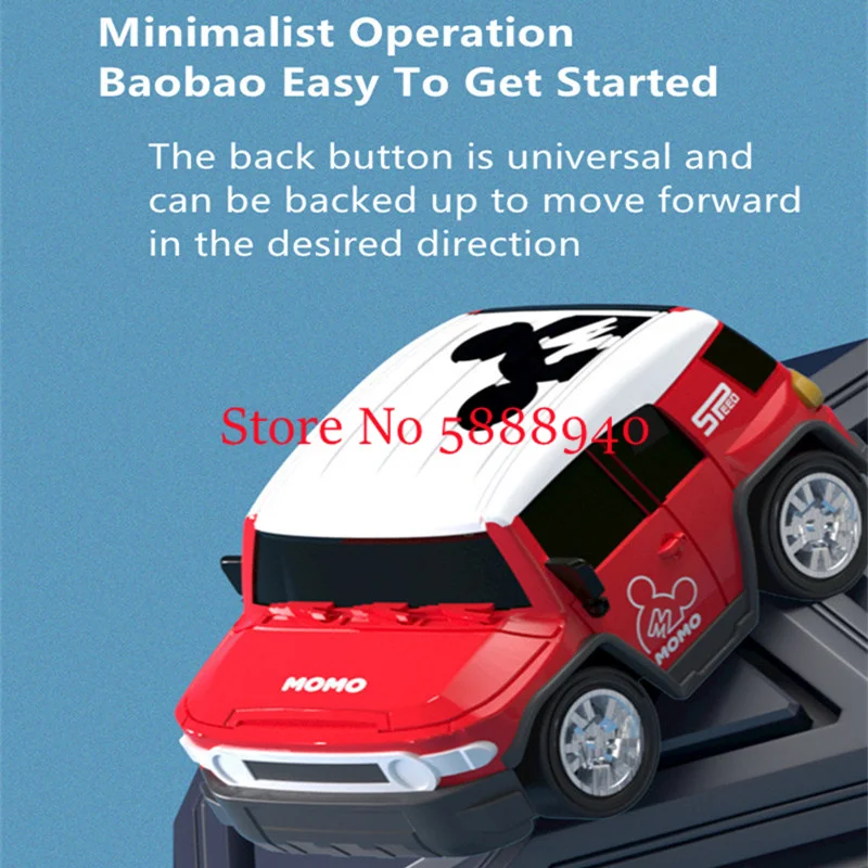 Watch Mini Portable Remote Control Car 2.4G  Alloy Material LED Lighting Parent Child Interaction Electric RC Car Kids Toy Gift