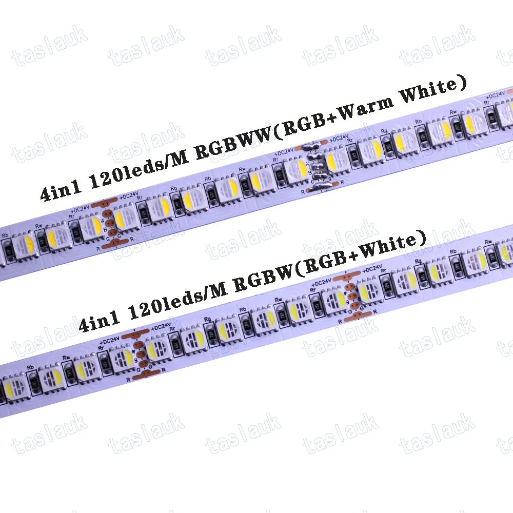 10MM 12MM Taśma LED PCB 5050 12V 24V Elastyczna taśma świetlna 120 diod LED/M 4IN1 RGBWW Ciepła biel, RGBW 4000K RGB CCT Wodoodporna