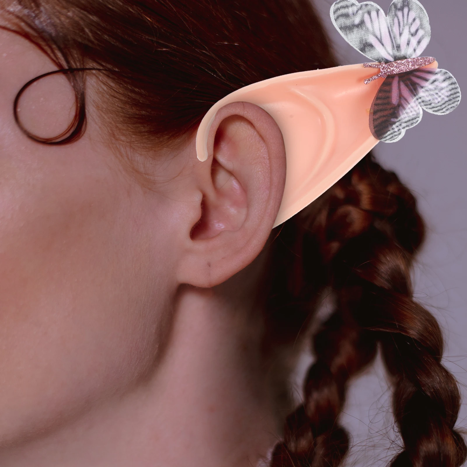 

Butterfly Elf Ears Props Pink Butterfly 12cm Ears Stage Performance Photography Accessories Carnival Party Halloween Prom