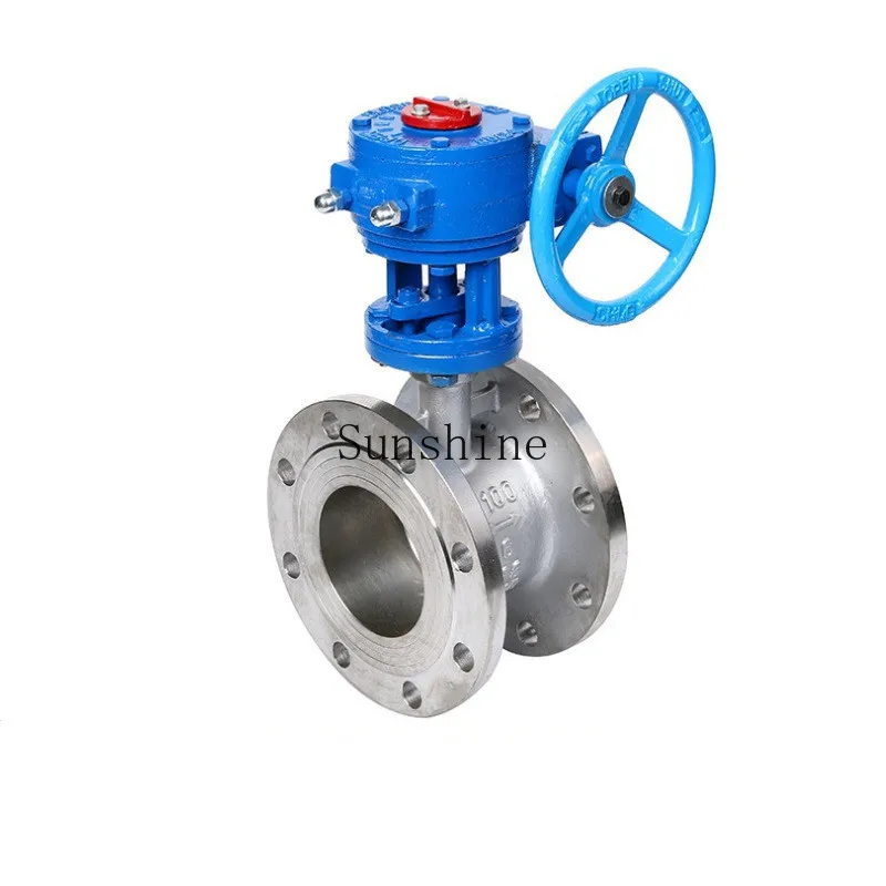 

D343H stainless steel 16P hard seal W flange butterfly valve 304 turbine DN80 100