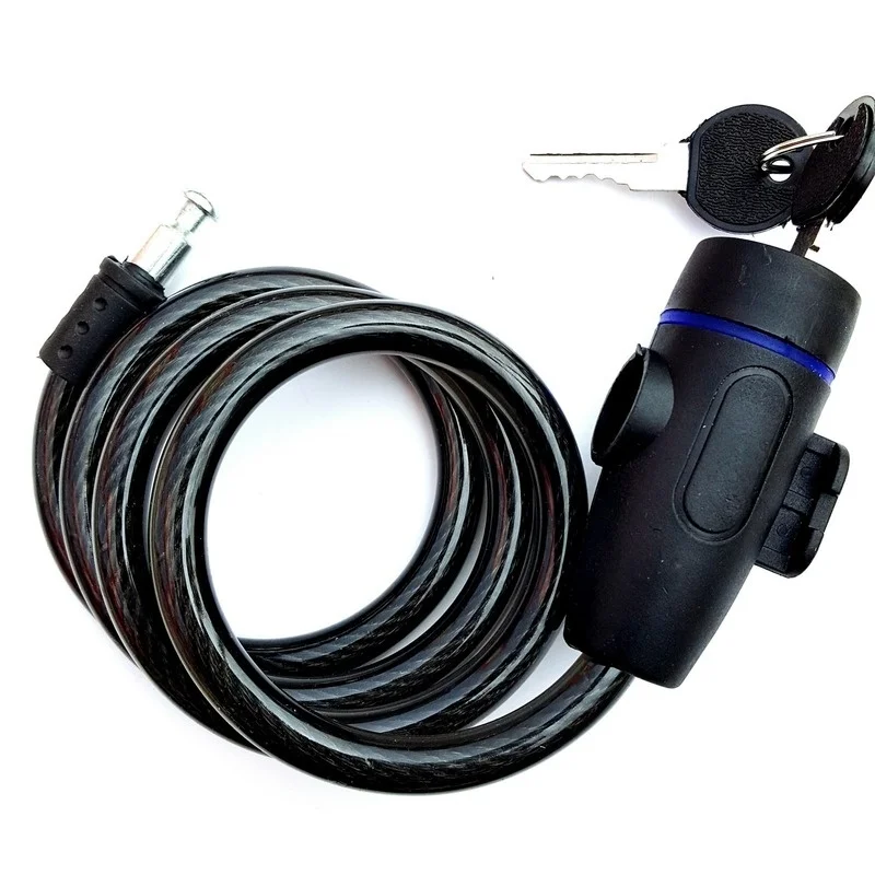 Universal Motorcycle Lock Anti-Theft Belt 2 Keys for Bike Safety Steel Rope Cable