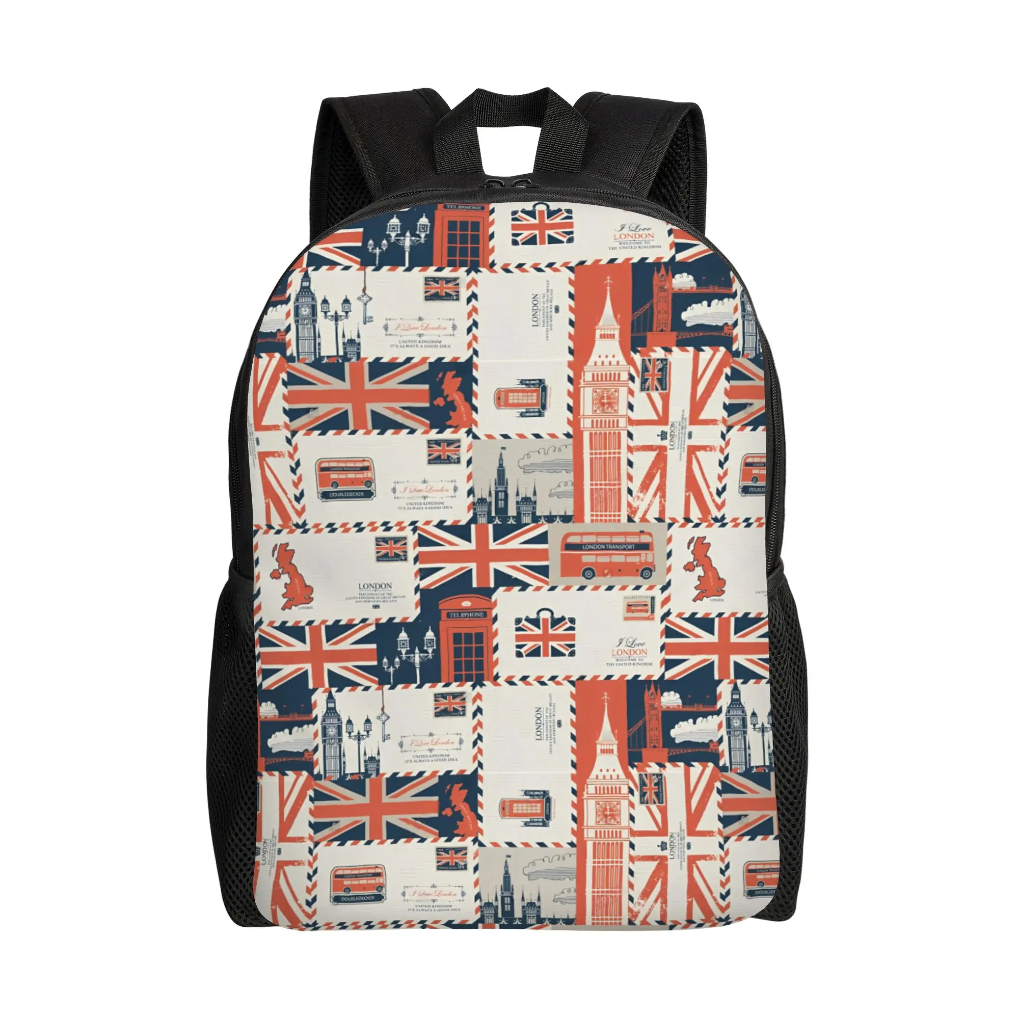 

Рюкзак с флагом Соединенного Королевства (Юнион Джек) для мужчин и женщин, стильный, для старшей школы, деловой, с символикой Лондона, для ноутбука, на плечо, спортивный