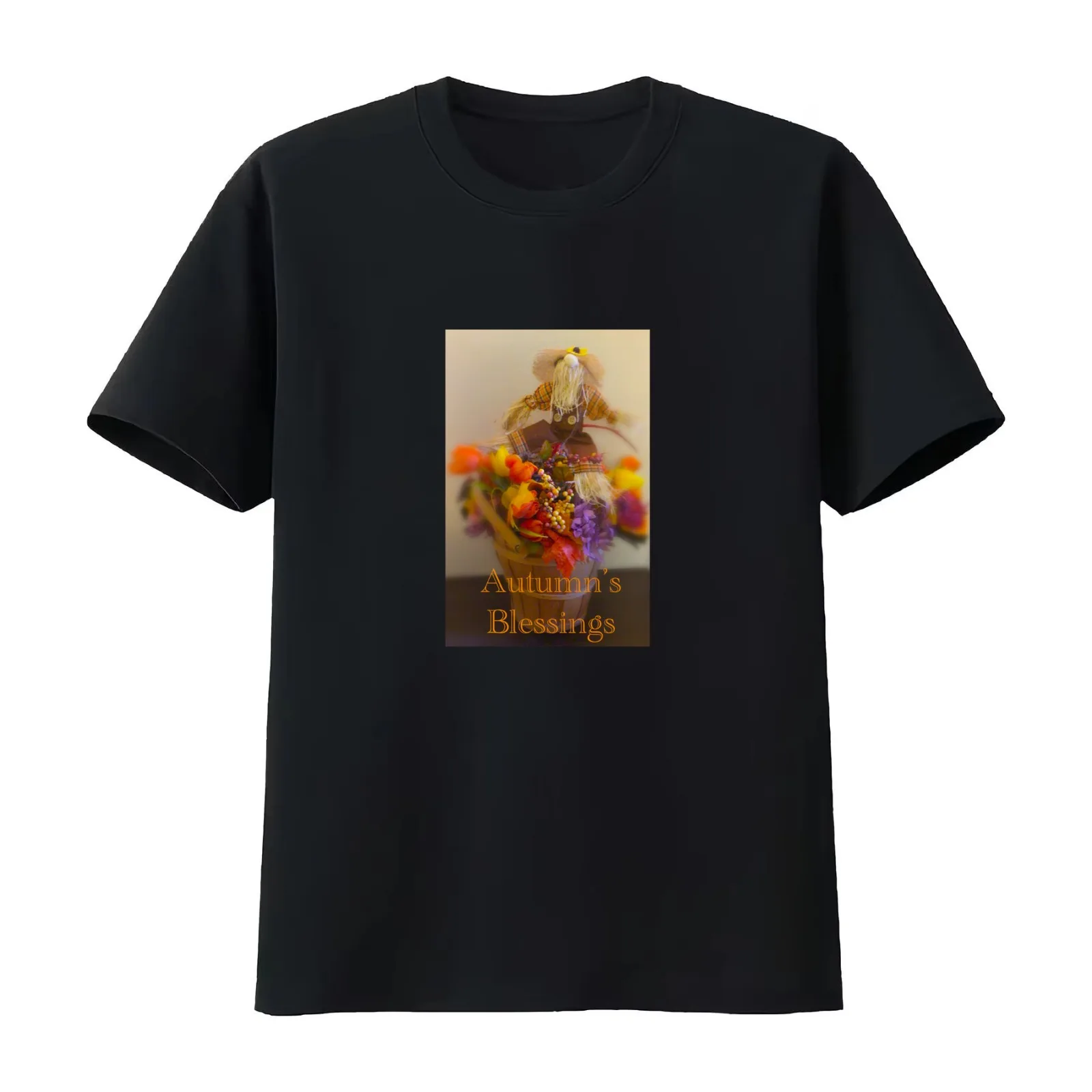 Flowers Are Autumn’s Blessings T-Shirt Summer Casual Cotton Tee Oversized Streetwear Tops Vintage Graphic Print 100% Cotton
