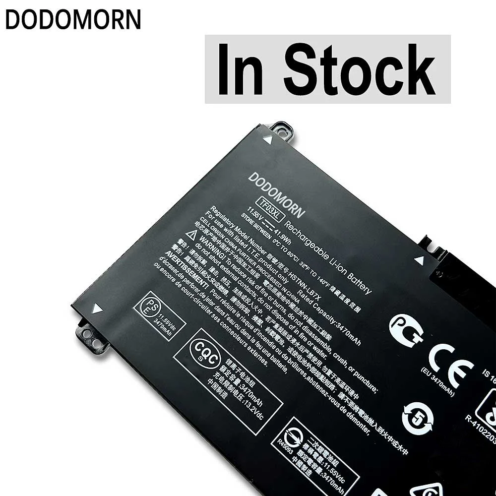 Hp Pavilion、TPN-Q188、TPN-Q189、TPN-Q190、TPN-Q190、TPN-Q191、TPN-Q190、q191、tf03xl、TPN-Q189、TPN-Q190、q191、新品、tf03xl用のドドドドメコーンバッテリー