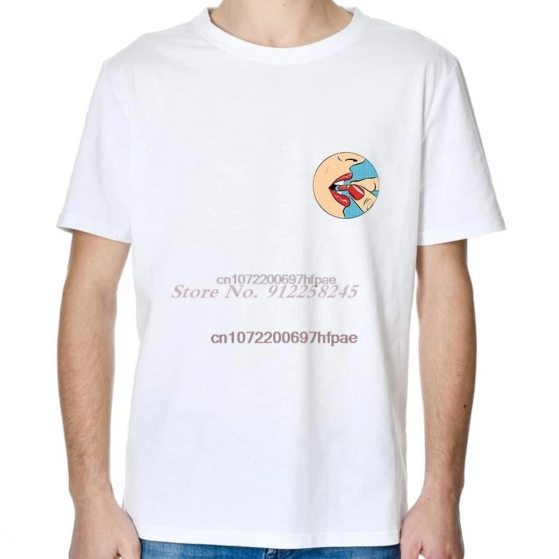 New Shirts And T-Shirts Hot Lips Female Trippy Lucid Dream Fashion Graphic T Shirts Cotton Short Sleeve T Shirt Mens Clothes