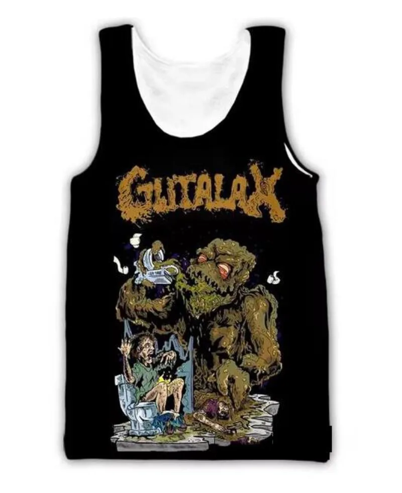 Жилет Gutalax Rock мужской/женский с 3D принтом, уличная одежда без рукавов, свободный спортивный топ, B067