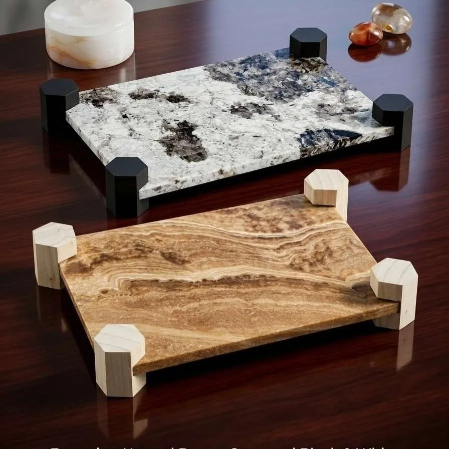 High-end luxury stone marble model room, warm reception large size