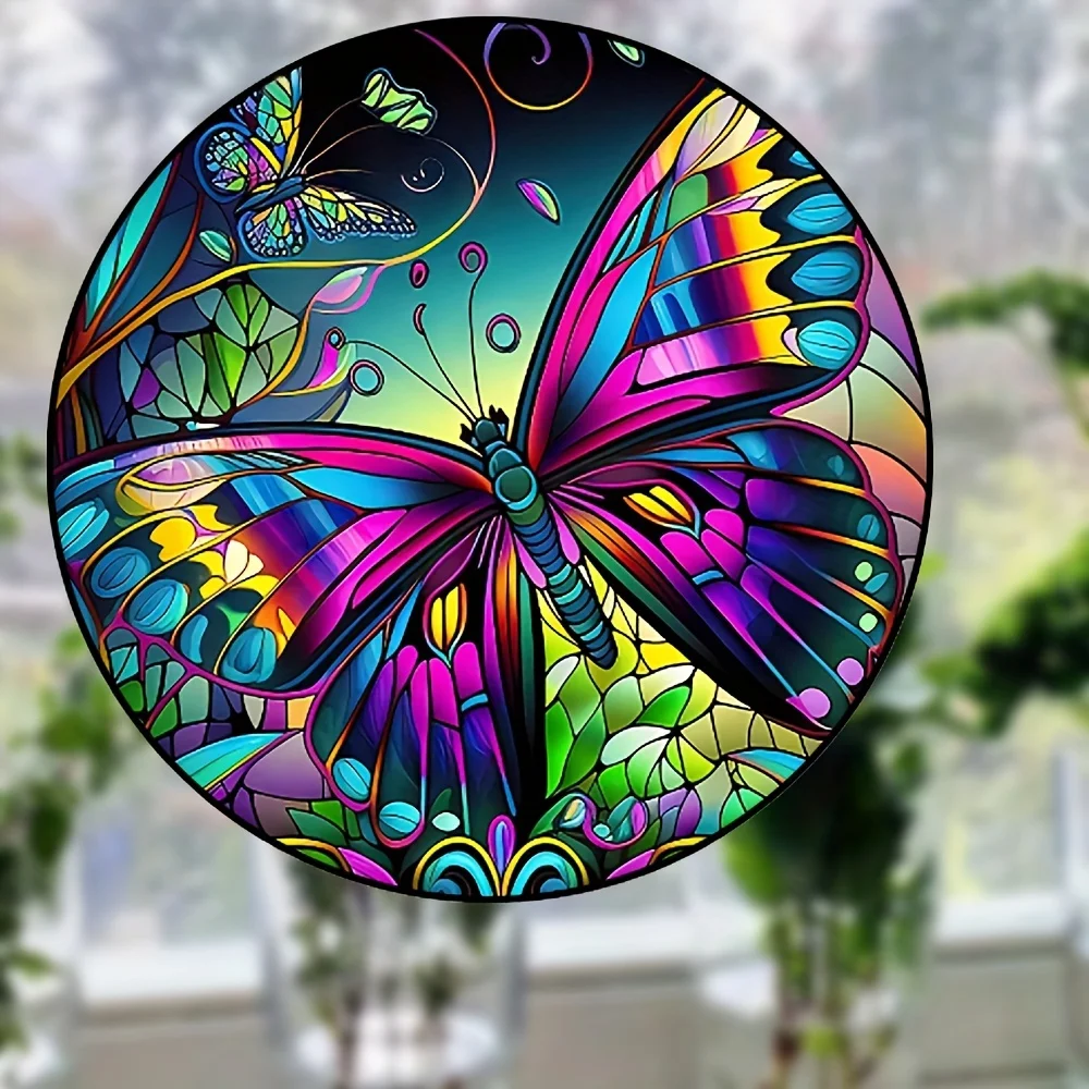 Butterfly Window Glass Electrostatic Stickers Living Room Bedroom Glass Kitchen Window Decoration Anti-collision Vinyl Decals