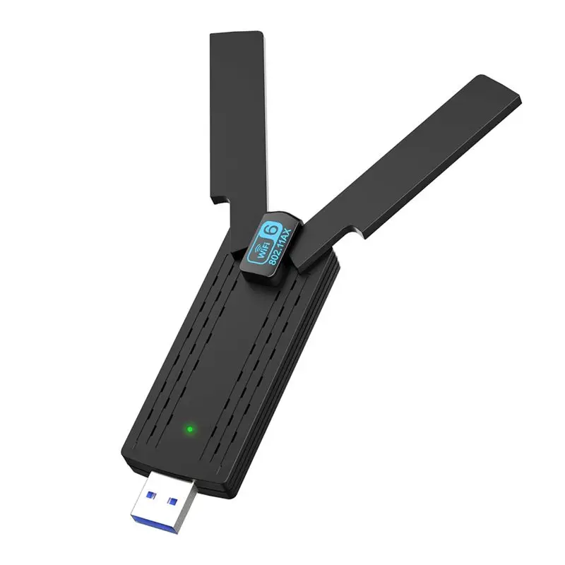 

ABFKing AX1800M USB-адаптер Wi-Fi 6, двухдиапазонный USB3.0 Wi-Fi адаптер 2.4ГГц/5ГГц, высокоскоростная сетевая карта