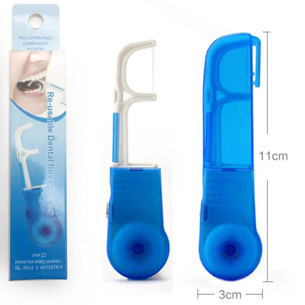 Plastic Floss Holder Bar Wand Replacement Oral Care With 30 Meter Floss for Care Supplies Home Office Use
