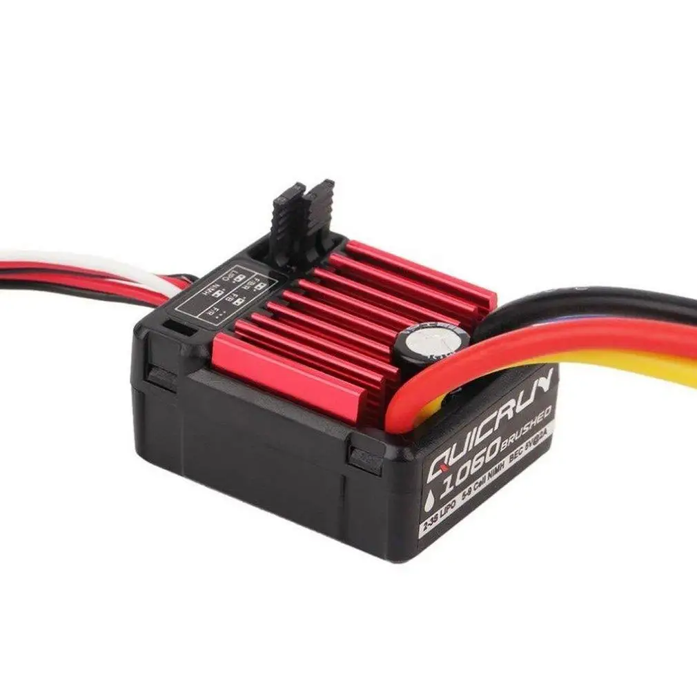 1pcs Original Hobbywing QUICRUN WP 1060 60A Waterproof Brushed ESC With BEC For 1:10 RC Car Waterproof