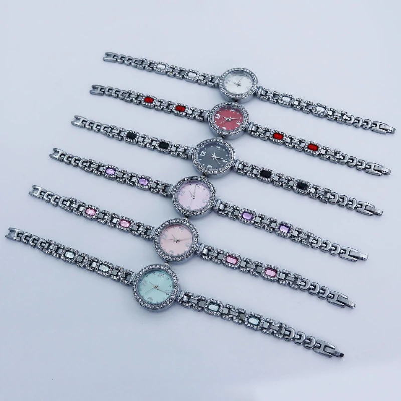 Новые модные стильные легкие роскошные женские часы, круглые кварцевые часы-браслет, модные часы-браслет-цепочка, наручные часы, подарок