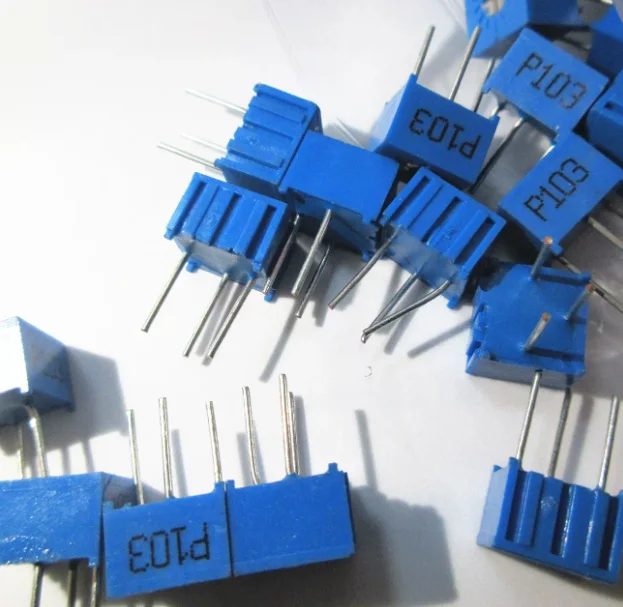 

Precision fine-tuning resistor 3362W-103 10KΩ vertical side-adjustable single-turn potentiometer