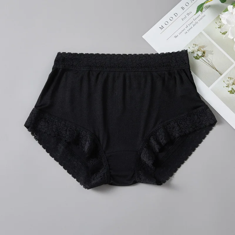 100% Silk Women's Slimming Underwear Medium High Waist Buttocks Lifting And Belly Lace Panties Women Womens Pants