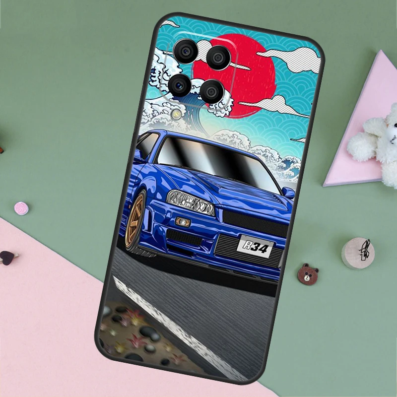 Skyline GTR R34 Cover Case For Samsung Galaxy M33 M53 M52 M32 M12 M23 M13 M51 M31 M11 M20 M30s M14 M34 M54