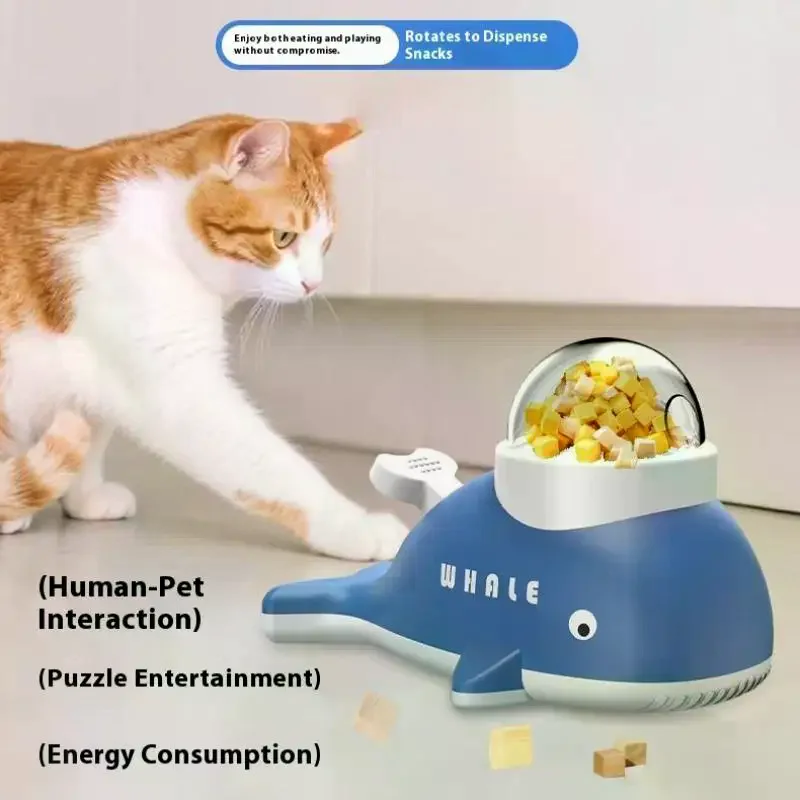 الكرتون الحوت كلب القط المغذية التلقائية المضادة للانزلاق قاعدة تجميد المجففة قاذفة الحيوانات الأليفة التدريب التفاعلي موزع الغذاء اللعب #3