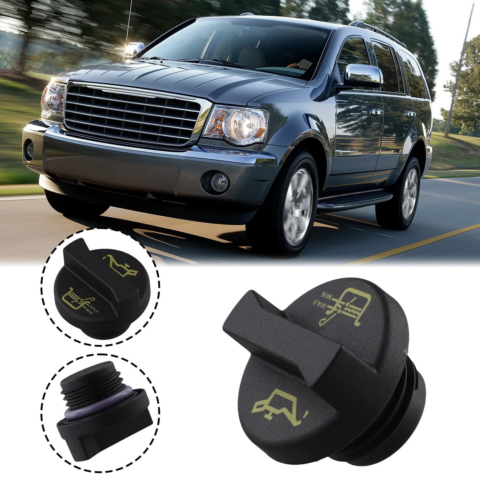 

Car Maintenance Engine Repair Oil Filler Cap Cover ABS Quick Installation Replacement Anti-corrosion Automobile Car