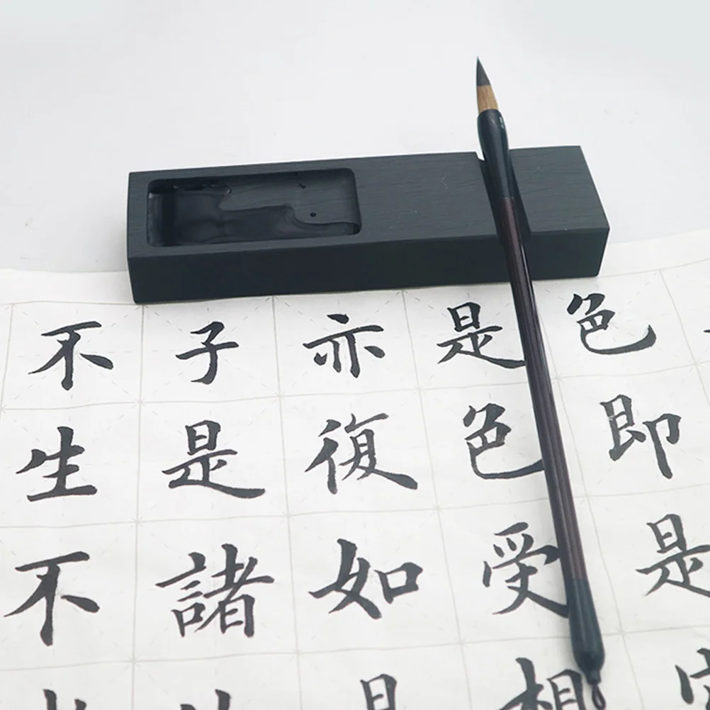 

Practical Inkstone Traditional Inkslab for Calligraphy Lovers Simple Generous Container for Drawing