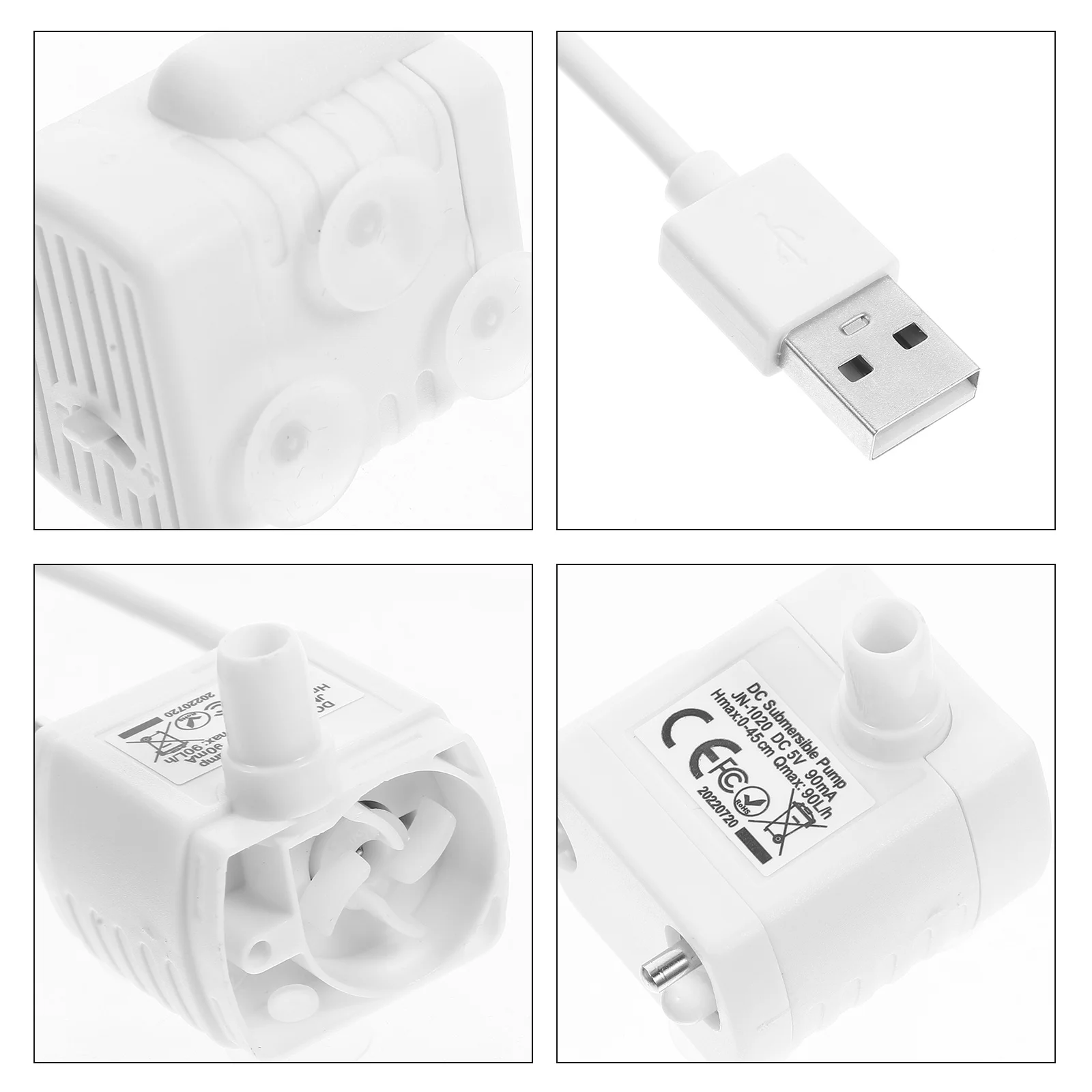 

Pet Water Dispenser Pump Submersible Quiet Mini USB Powered Long Life Cat Fountain Replacement Pump for Pet Drinking Fountain