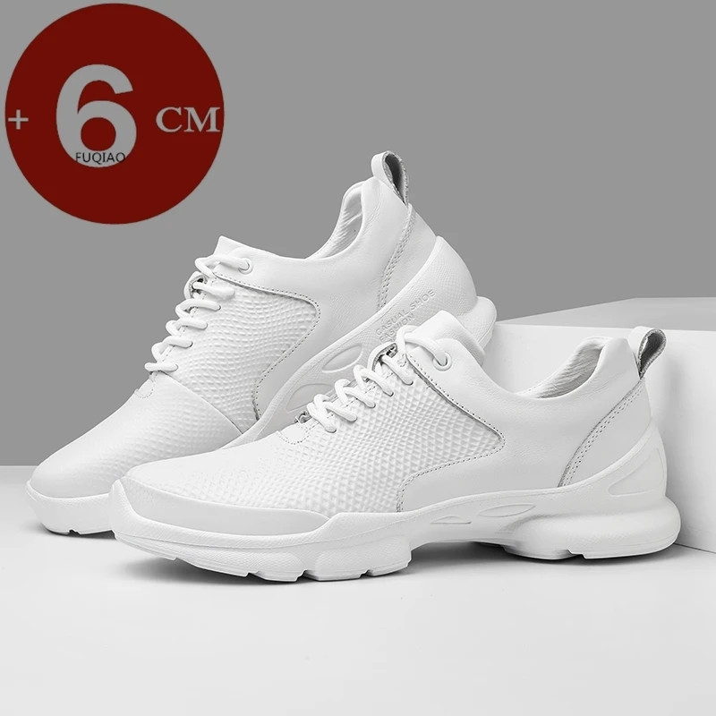 

Классические повседневные туфли с лифтом из коровьей кожи с верхним слоем, легкие удобные кроссовки на меху, увеличивающие рост 6 см