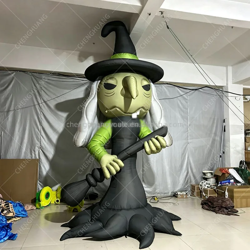 Giant Inflatable Horror Witch, Sound Decor Prop for Halloween Party, Haunted House & Courtyard Event Decoration