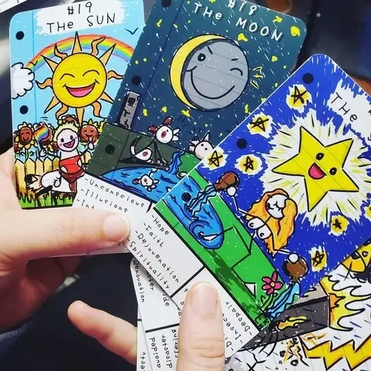 10.3*6cm Doddle Tarot 78 Pcs Cartoon Tarot Cards