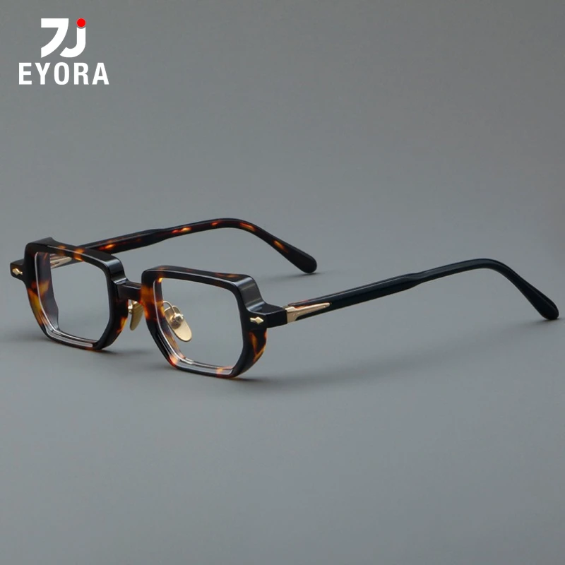 

EYORA Vintage Acetate Anti-Reflective Reading Glasses Anti Blue Light Myopia Eyewear Photochromic Prescription Eyeglasses Lens