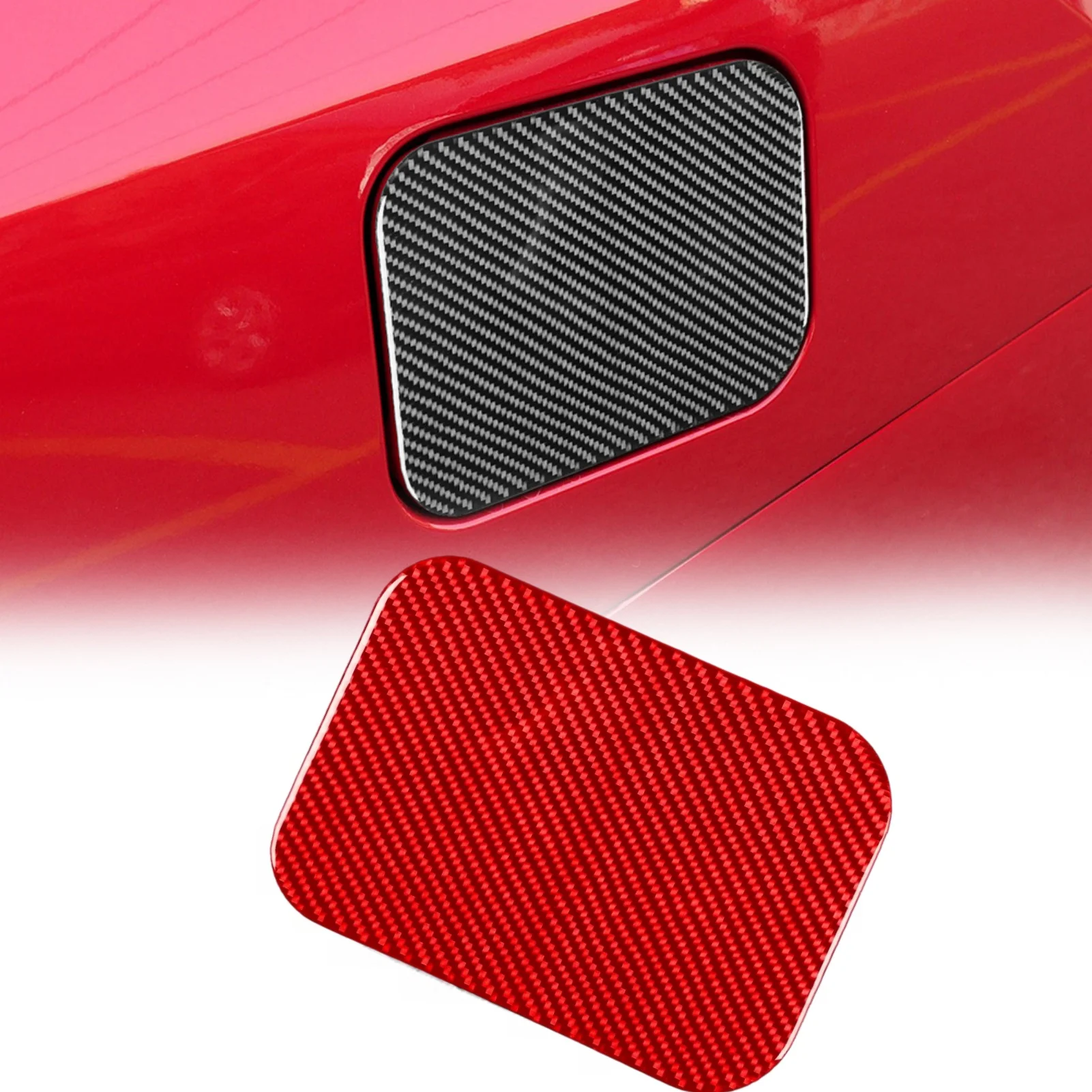Car Fuel Door for Cover Carbon Fiber Sticker Heat Activated Adhesion Sporty Aesthetic Design For Toyota RAV4 Models