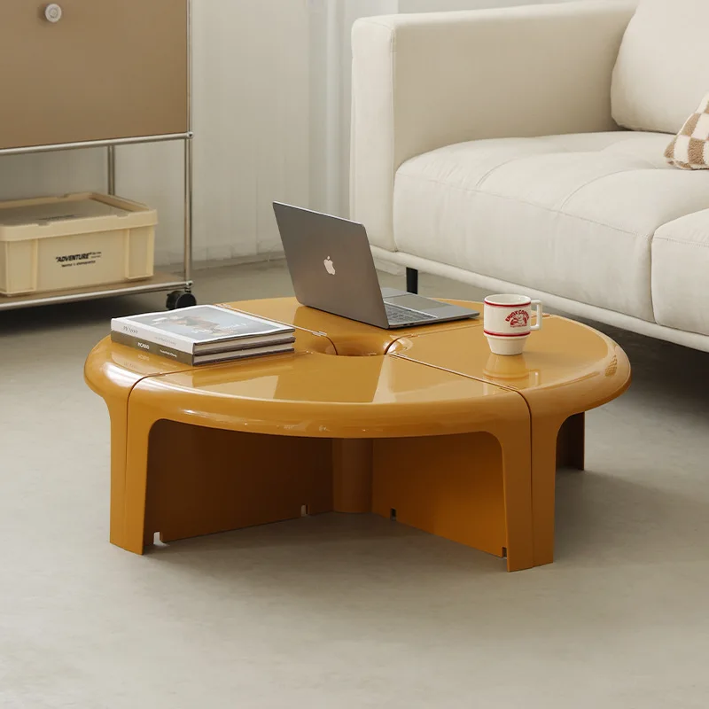 

Nordic modern simple ins round coffee table designer creative small apartment home living room sofa combination side table