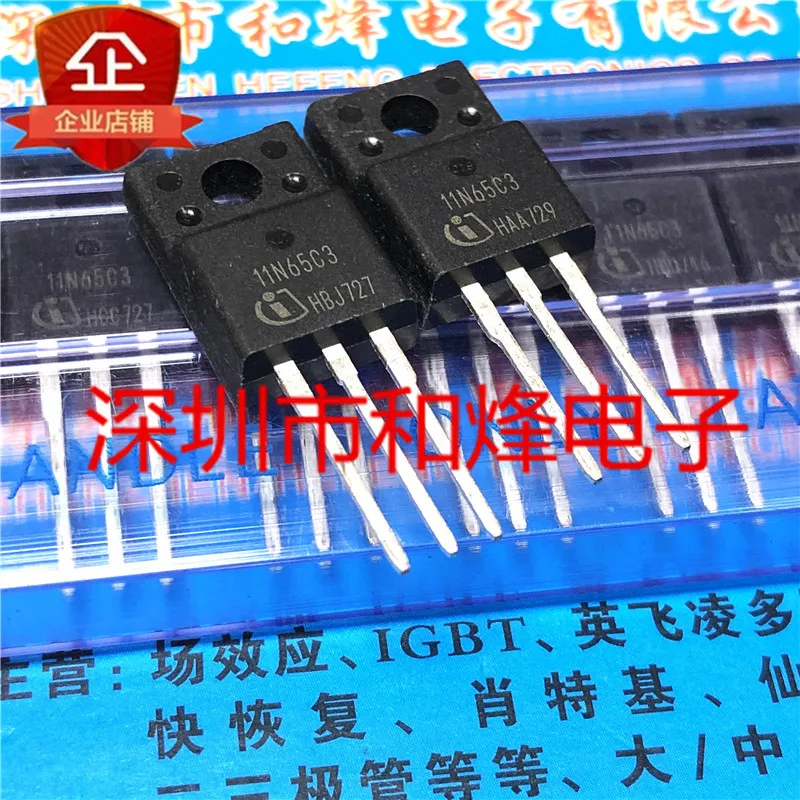 5PCS-10PCS 11N65C3 SPA11N65C3  TO-220F 650V 11A On Stock  New And Origjnal