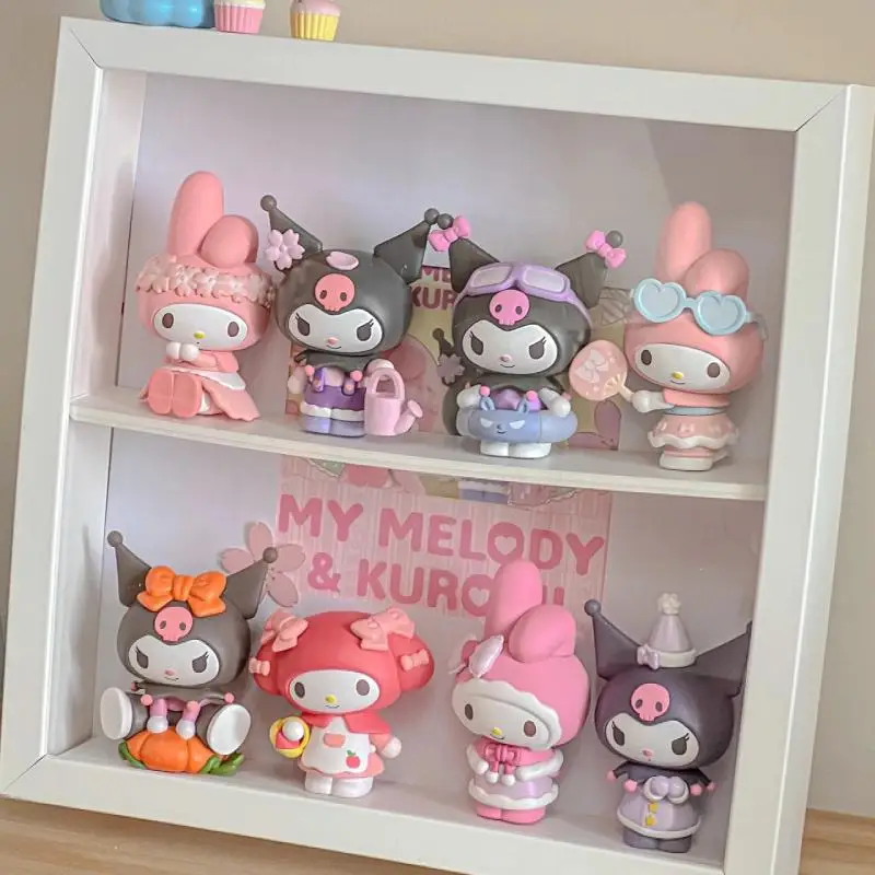 Kawaii Hellow Kittys Sanrio Plush Cartoon Cute Dolls Four Seasons Story Blind Box Anime Figure Toys for Girls Birthday Gift