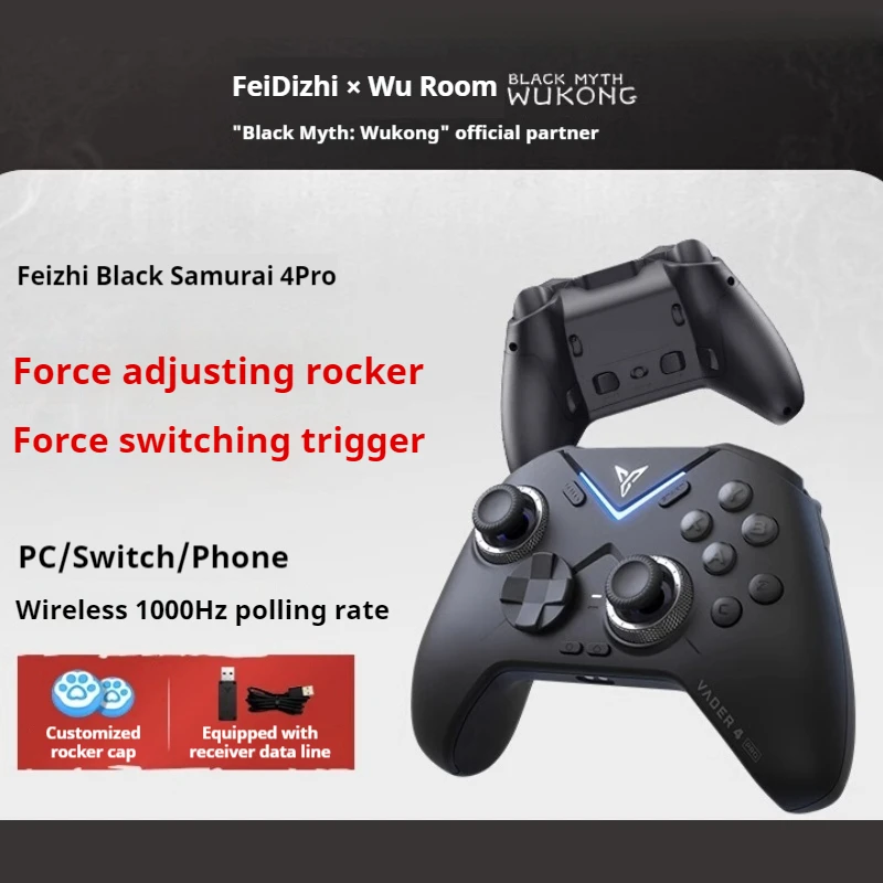 

Flydigi Black Warrior 4pro Wireless Bluetooth Gamepad Force Feedback Trigger Macro Back Key Pc/Steam/Xbox Black Myth Wukong