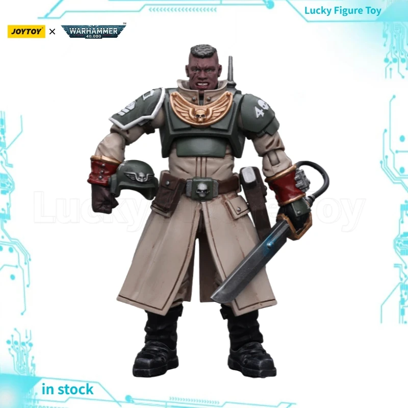 

【Оригинал】JOYTOY 1/18 Фигурка Warhammer 40K Astra Militarum Cadian Command Squad Commander с силовым мечом, игрушки